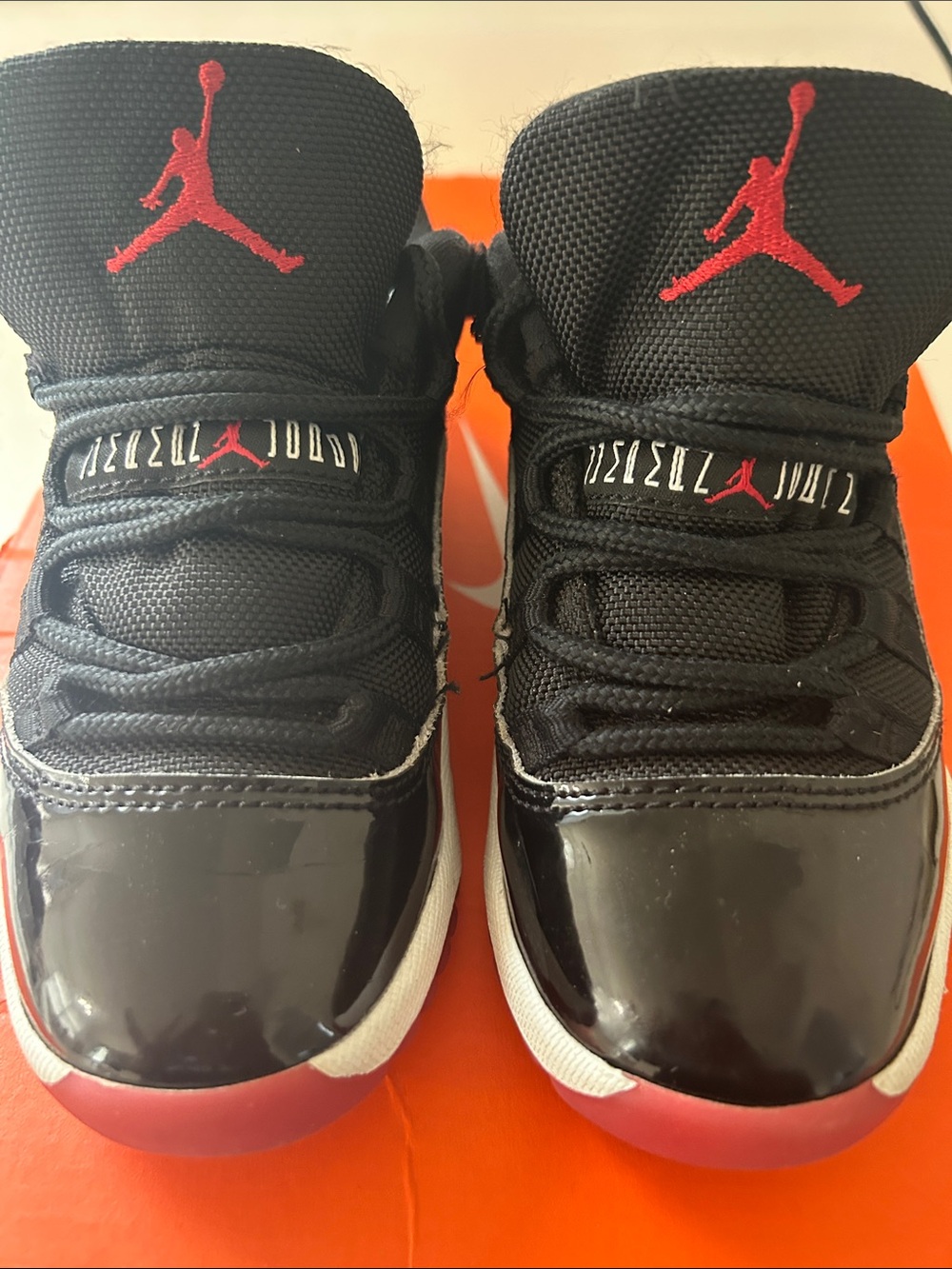 Nike Kids Black and Red Jordan Sneakers